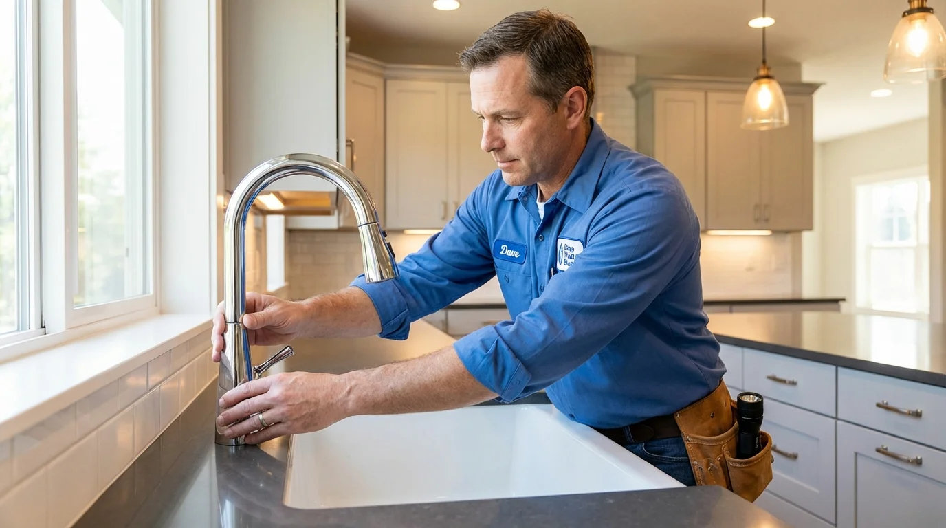 Kitchen faucet installation by Johns Plumbing LLC in Williamsport